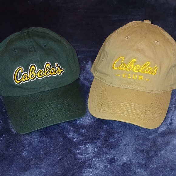 Cabela's Other - Pair Of Cabela's Adjustable Hats - Dark Green and Tan